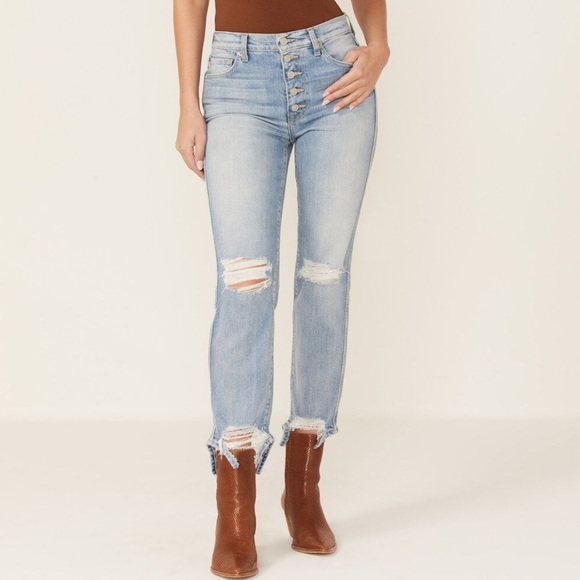 NWT 7 FOR ALL MANKIND WOMEN'S HIGH RISE CROP DENIM JEANS - Picture 1 of 17